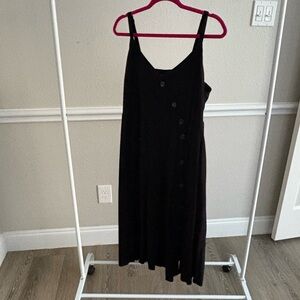 Torrid Size 2 (18/20) Black Midi Dress with Button Detail